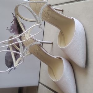 Jessica Simpson Lavendar Glitz Heels Size 8 1/2